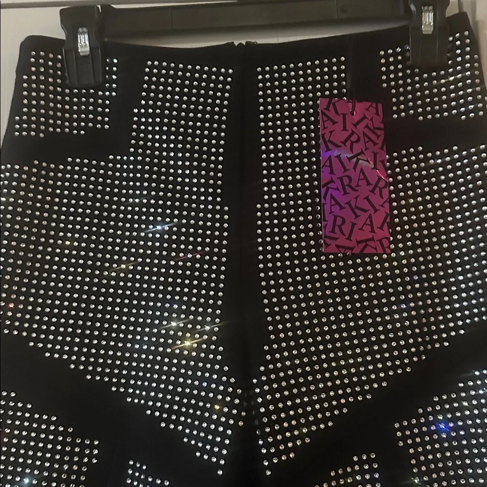 AKIRA Black Studded Skinny leggings - Picture 3 of 8